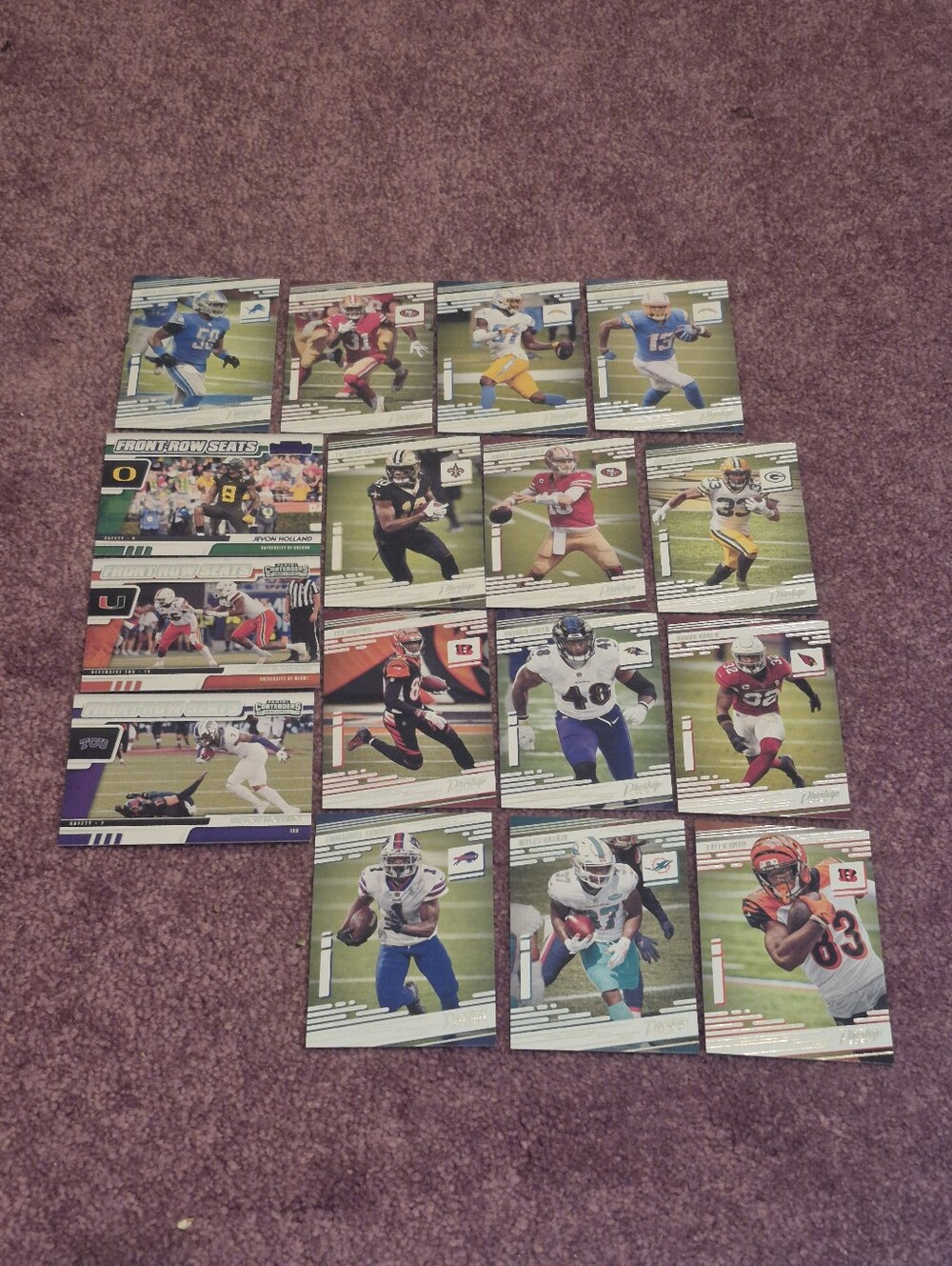 Panini Football Trading Cards - Green and White Accents
